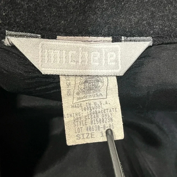 🍀2/$22 Vintage Wool Charcoal Gray Pencil Mini Career Skirt Womens size 6 - Picture 6 of 11